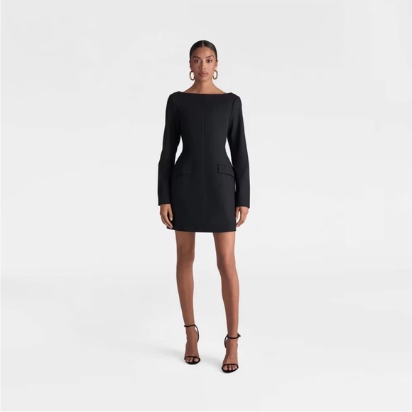 KBB by Kahlana Barfield Brown Dresses & Skirts - KBB by KAHLANA Women's 'The Boat Neck Micro Mini Dress' - Black